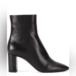 Saint Laurent Lou Black Leather Ankle Boots